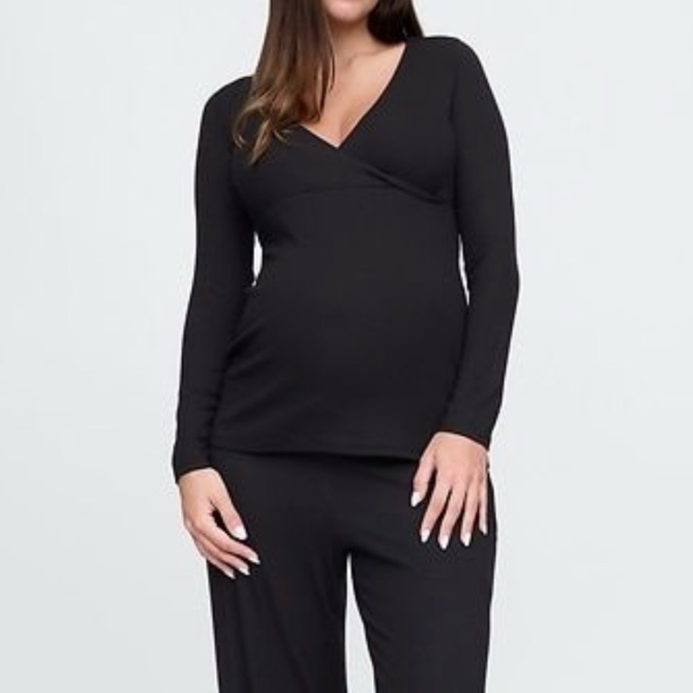 GAP Black Maternity PJ set